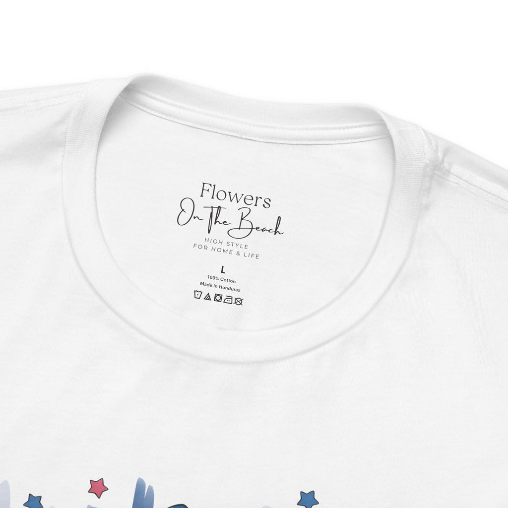 All-American Girl Highland Cow T-Shirt — Patriotic Cute Cow Tee