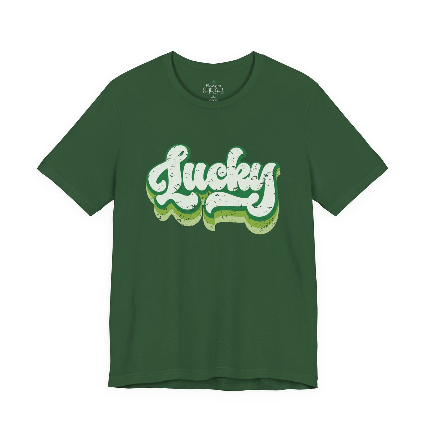 St Patrick's Day Lucky Tee, Simple Retro Unisex Jersey Shirt, Irish Shamrock Top, Green Clover T-Shirt Gift, Vintage Festival Clothing