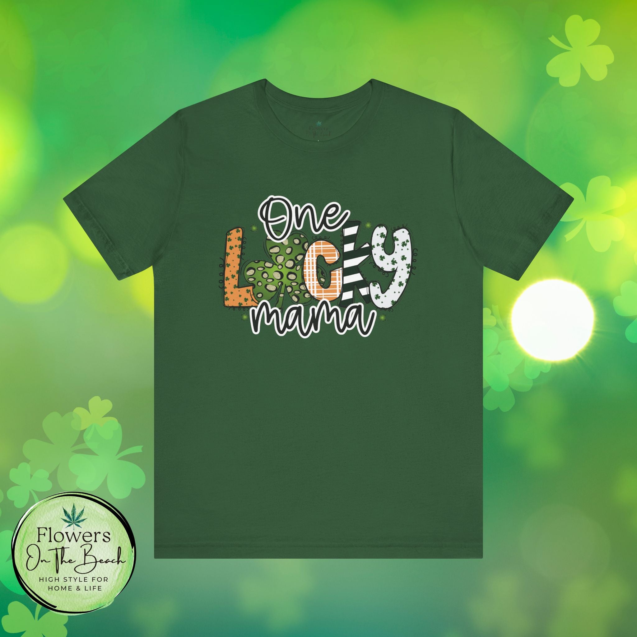 St Patrick's Day Cheetah Print Tee, Lucky Mama Tee