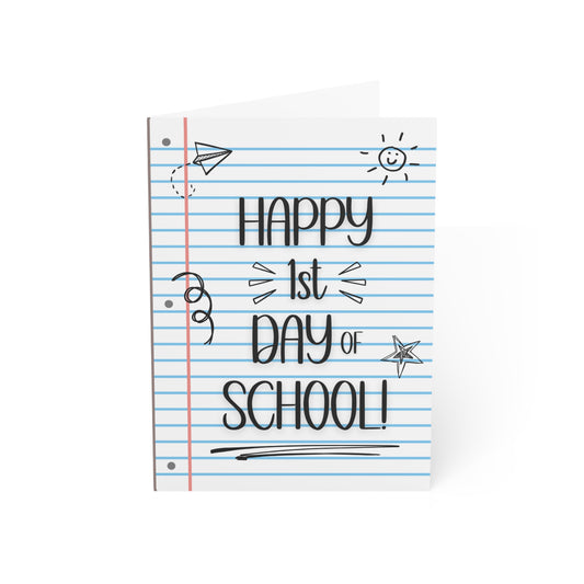 Blank Note Cards, First Day Of School Card,  Teacher Appreciation Card, School Year Card, Gift for First School Day