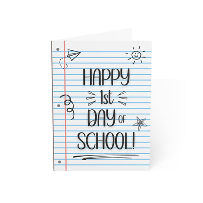 Blank Note Cards, First Day Of School Card,  Teacher Appreciation Card, School Year Card, Gift for First School Day