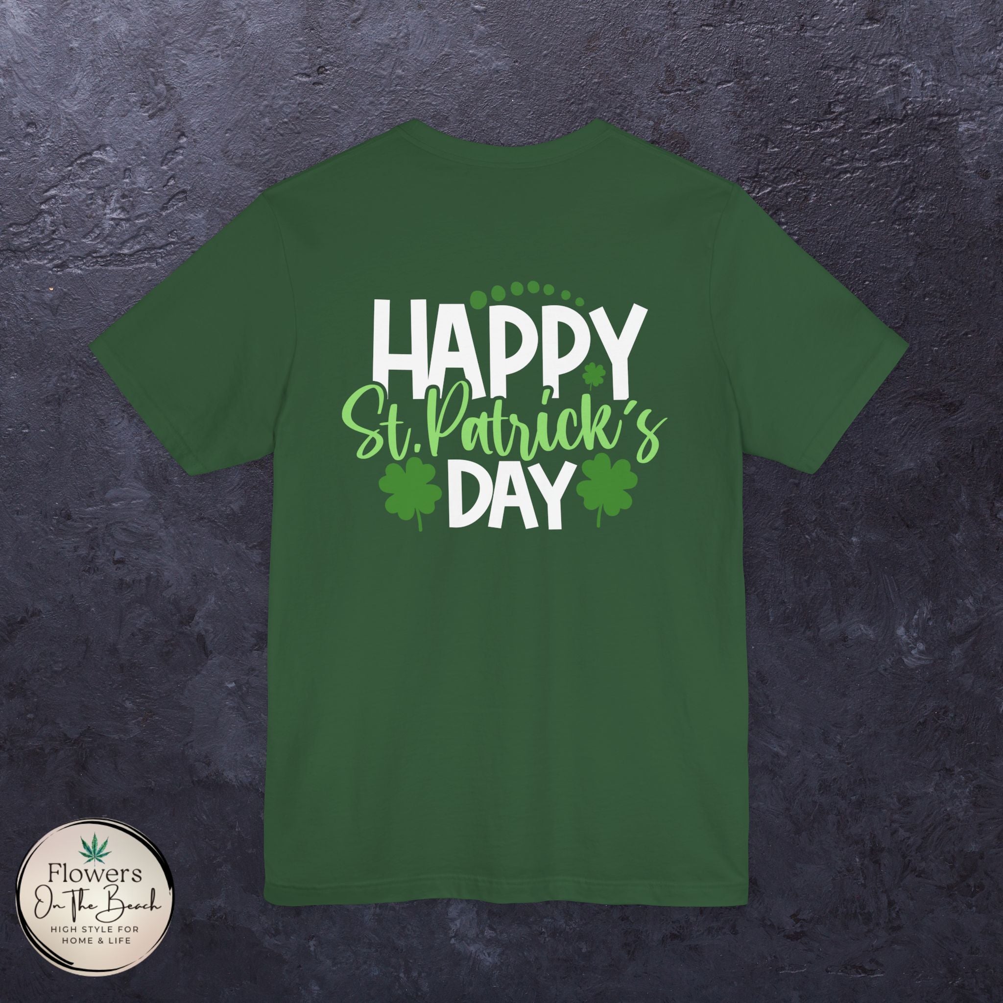 St. Patrick's Day Tee with Subtle Weed Leaves