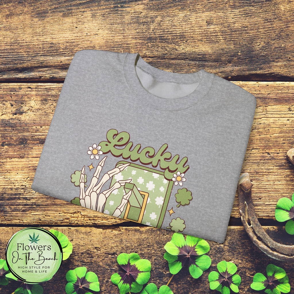 St Patrick's Day Skeleton Crewneck Sweatshirt