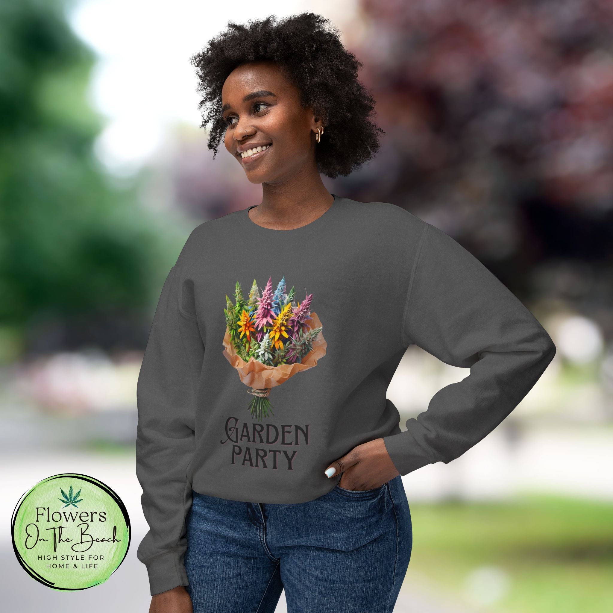 Garden Party Cannabis Flowers Sweatshirt