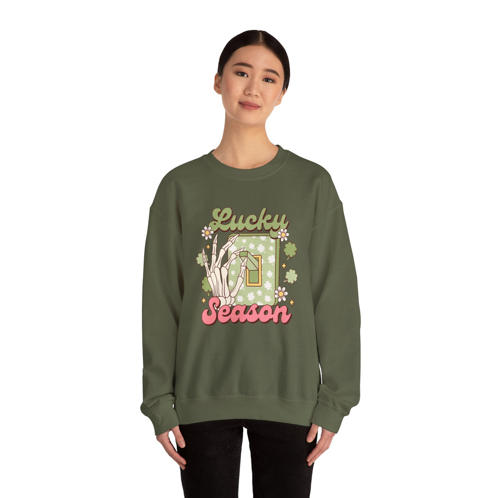 St Patrick's Day Skeleton Crewneck Sweatshirt