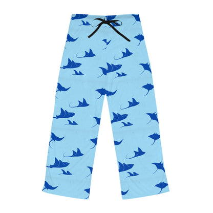 Stingray Women's Pajama Pants, Unique Lounge Sleepwear, Rare Ocean Lover Gift, Beachwear Bottoms, Underwater Animal PJ Trousers