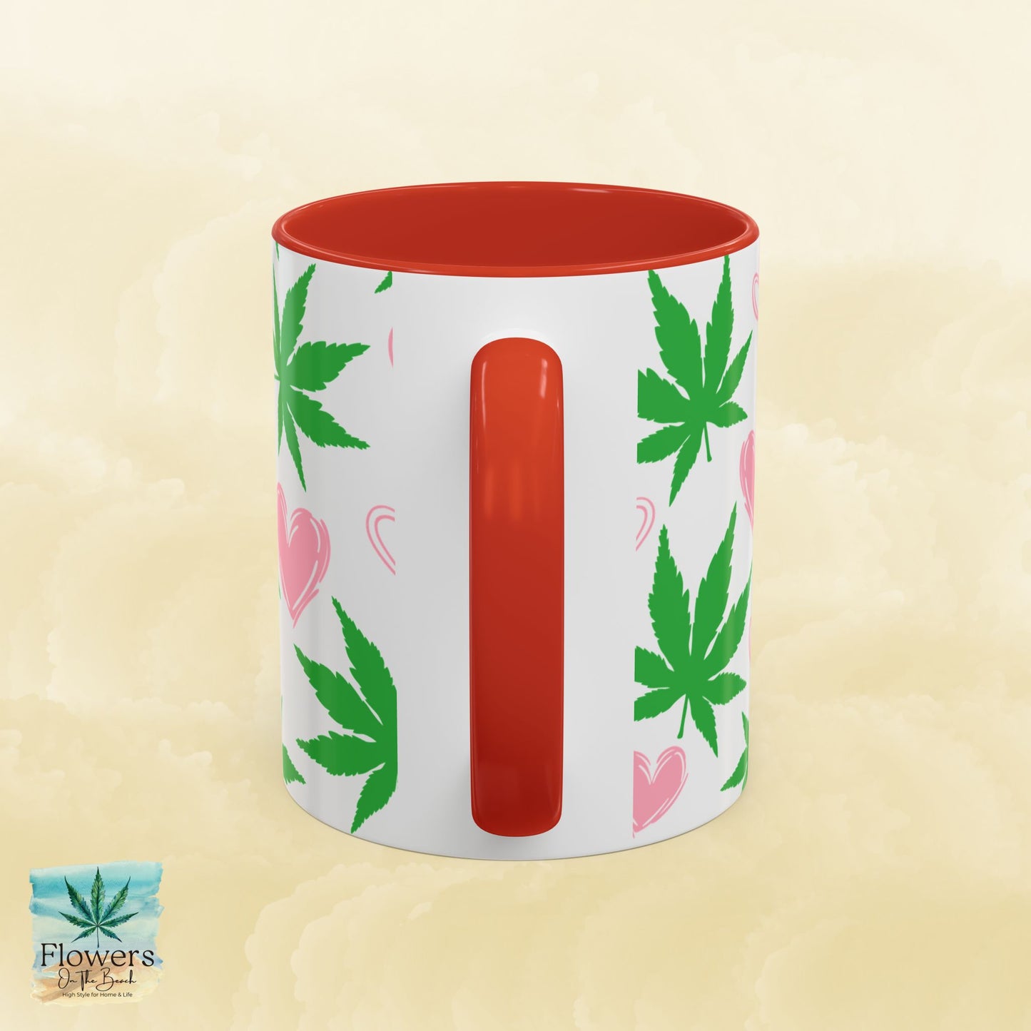 Mug, Simple and Stylish Stoner Valentine's Day Coffee Cup, Romantic Weed Lover Gift, Cannabis Culture 420, 11 or 15oz