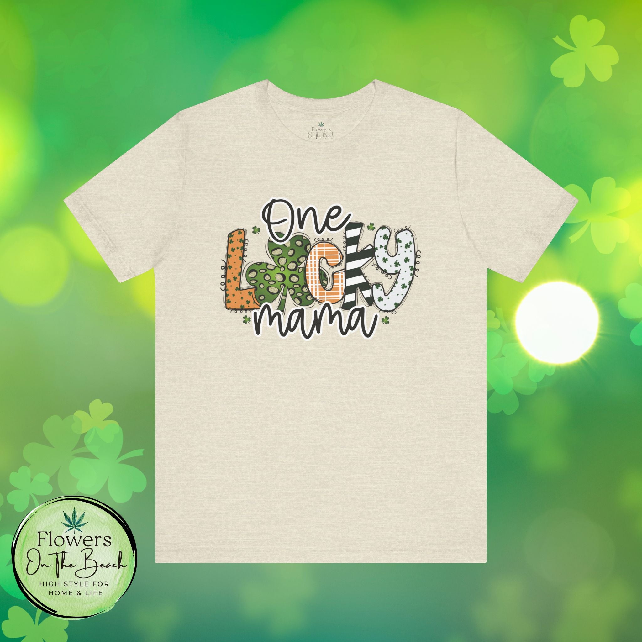 St Patrick's Day Cheetah Print Tee, Lucky Mama Tee