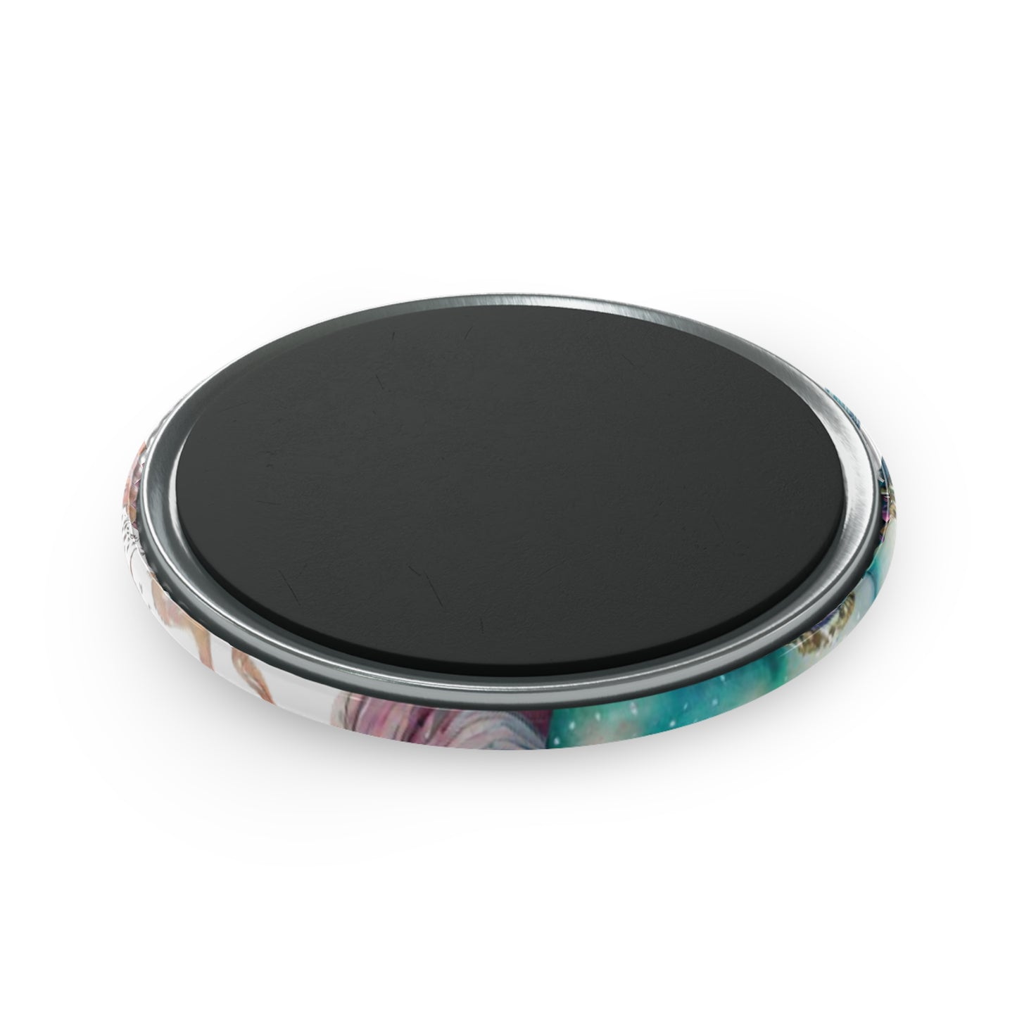 Magical Mermaid Button Magnet - Ocean Decor, Fantasy Gift, Mystical Gifts, Kitchen Decor, Fantasy Deep Sea Lovers