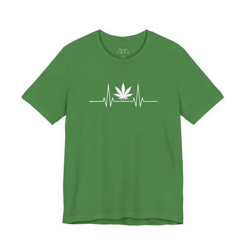 Weed Leaf Heartbeat Tee
