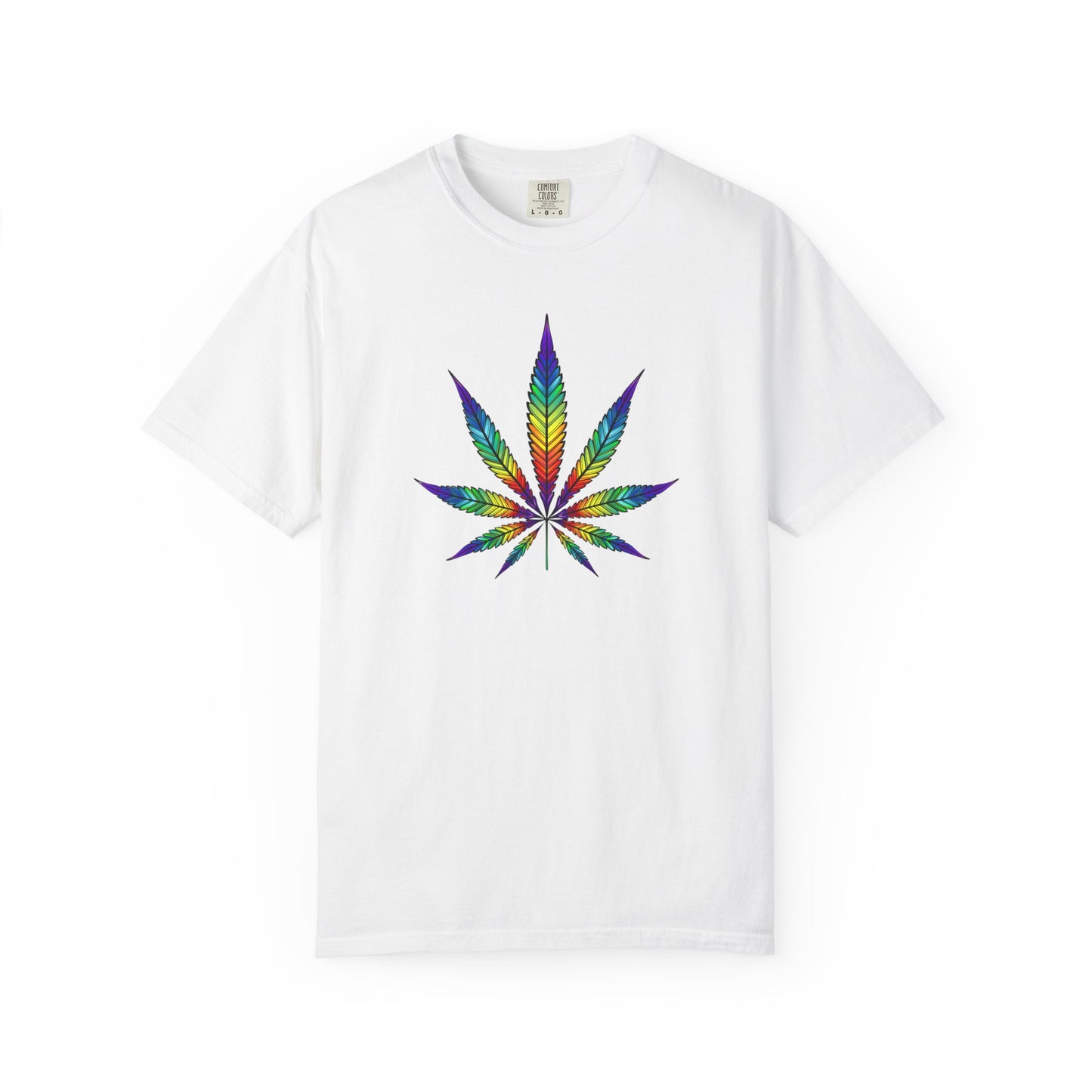 Colorful Cannabis Leaf T-Shirt, Stoner Tshirt Gift