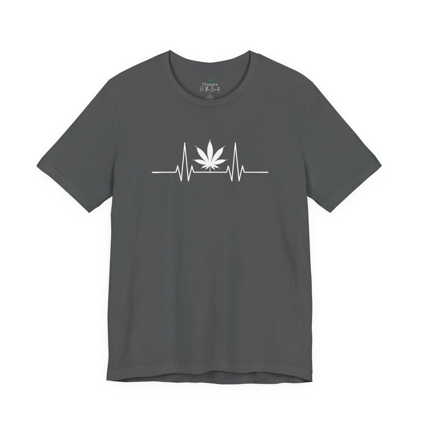 Weed Leaf Heartbeat T-Shirt, Marijuana Plant Tee, Cannabis Lover Shirt, 420 Gift, Unisex Jersey Top