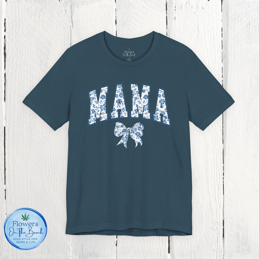 Floral Mama Coquette Blue Flowers Tee