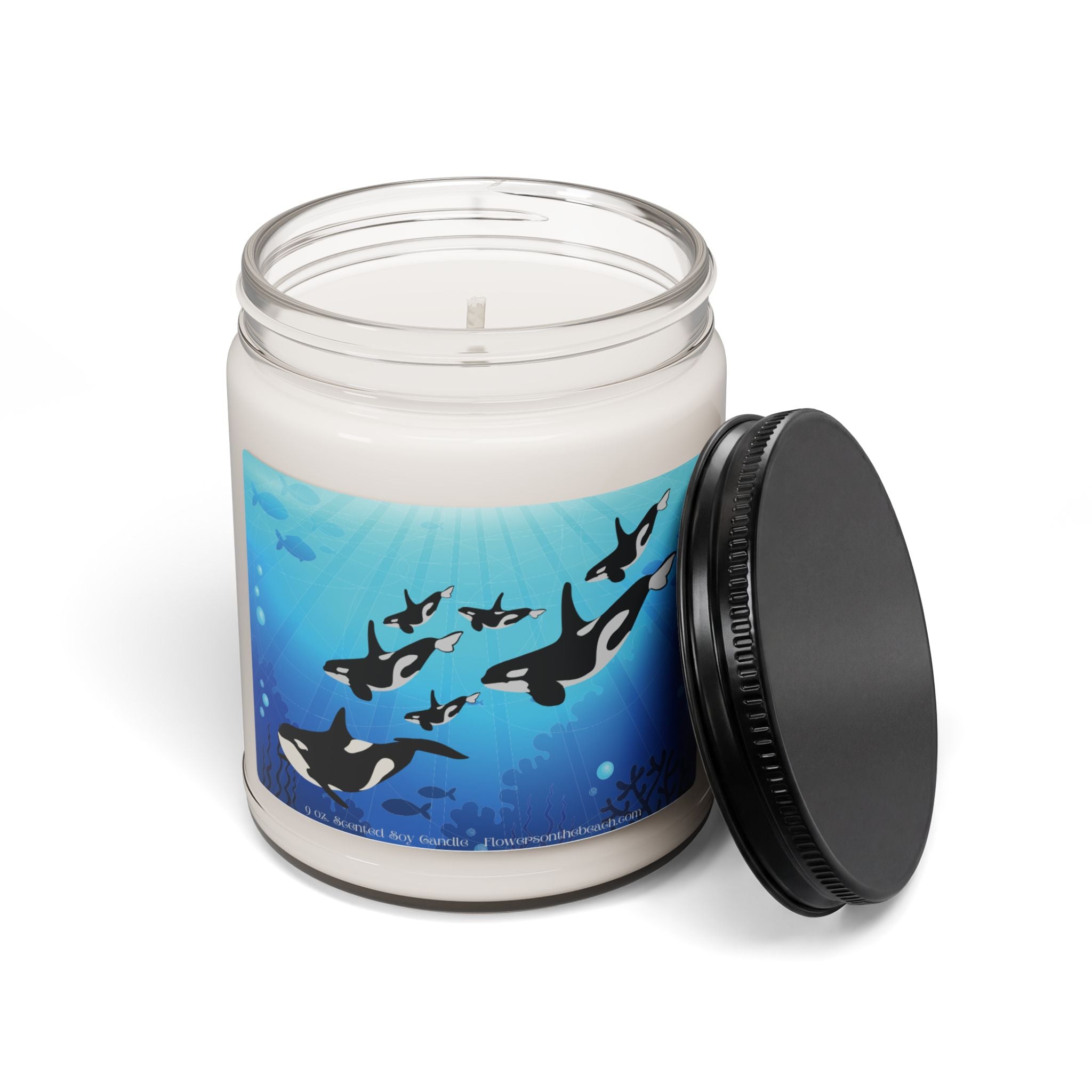 Peaceful Orca Whales Scented Soy Candle