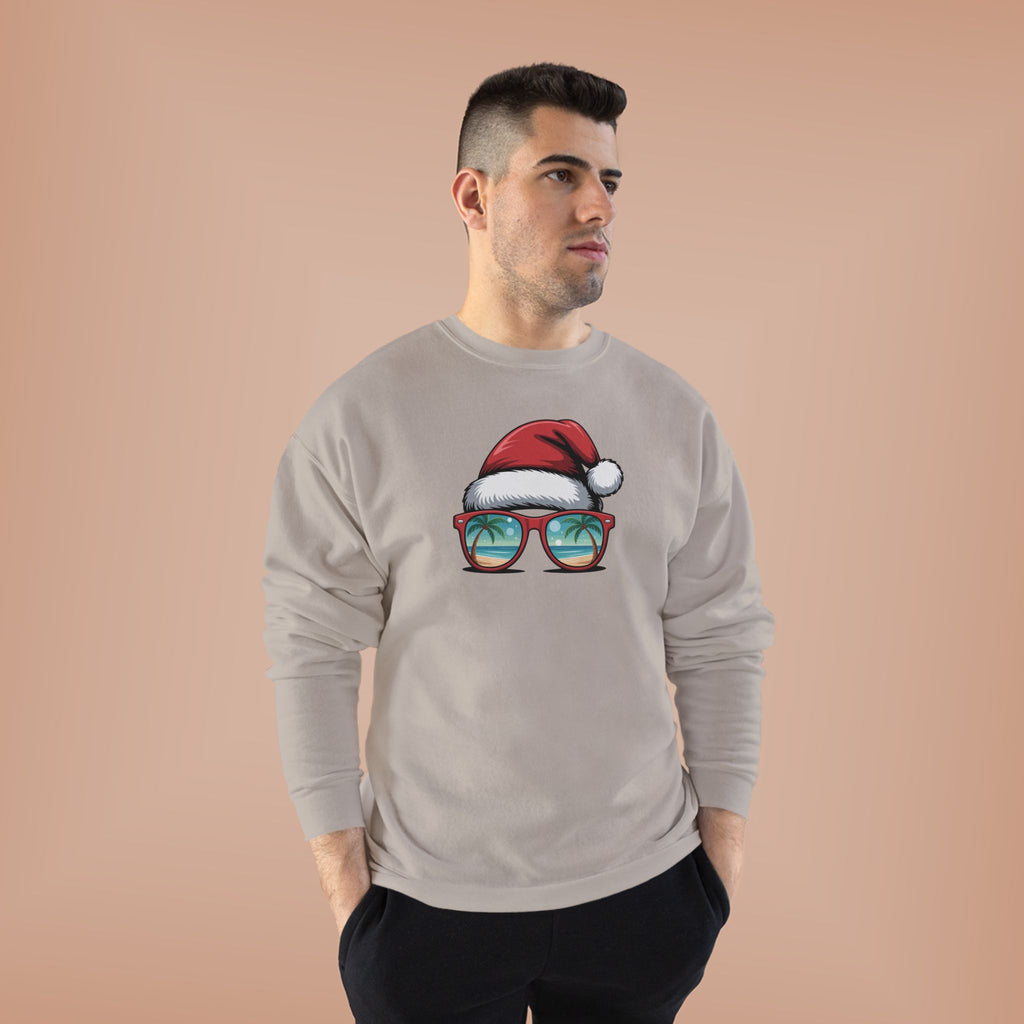 Beach Christmas Santa with Shades Sweatshirt