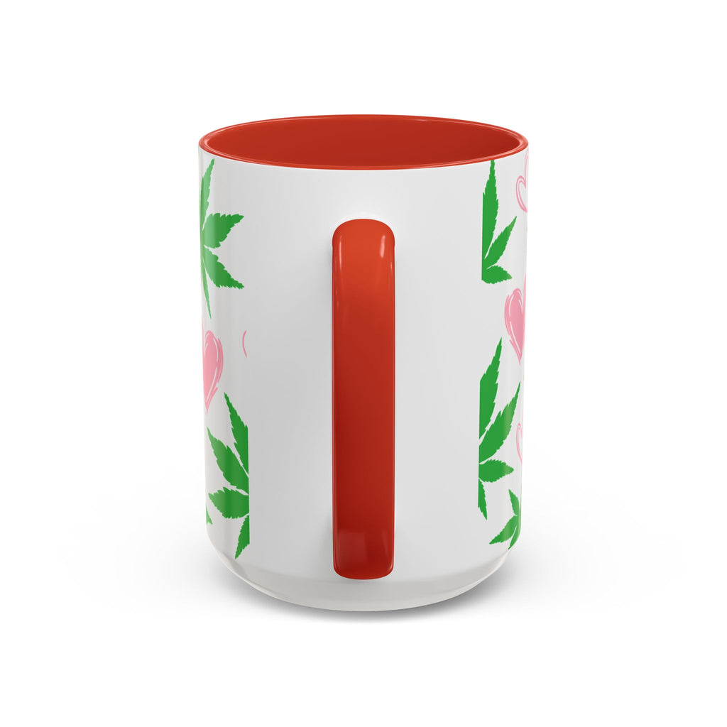 Hearts and Cannabis Ceramic Mug