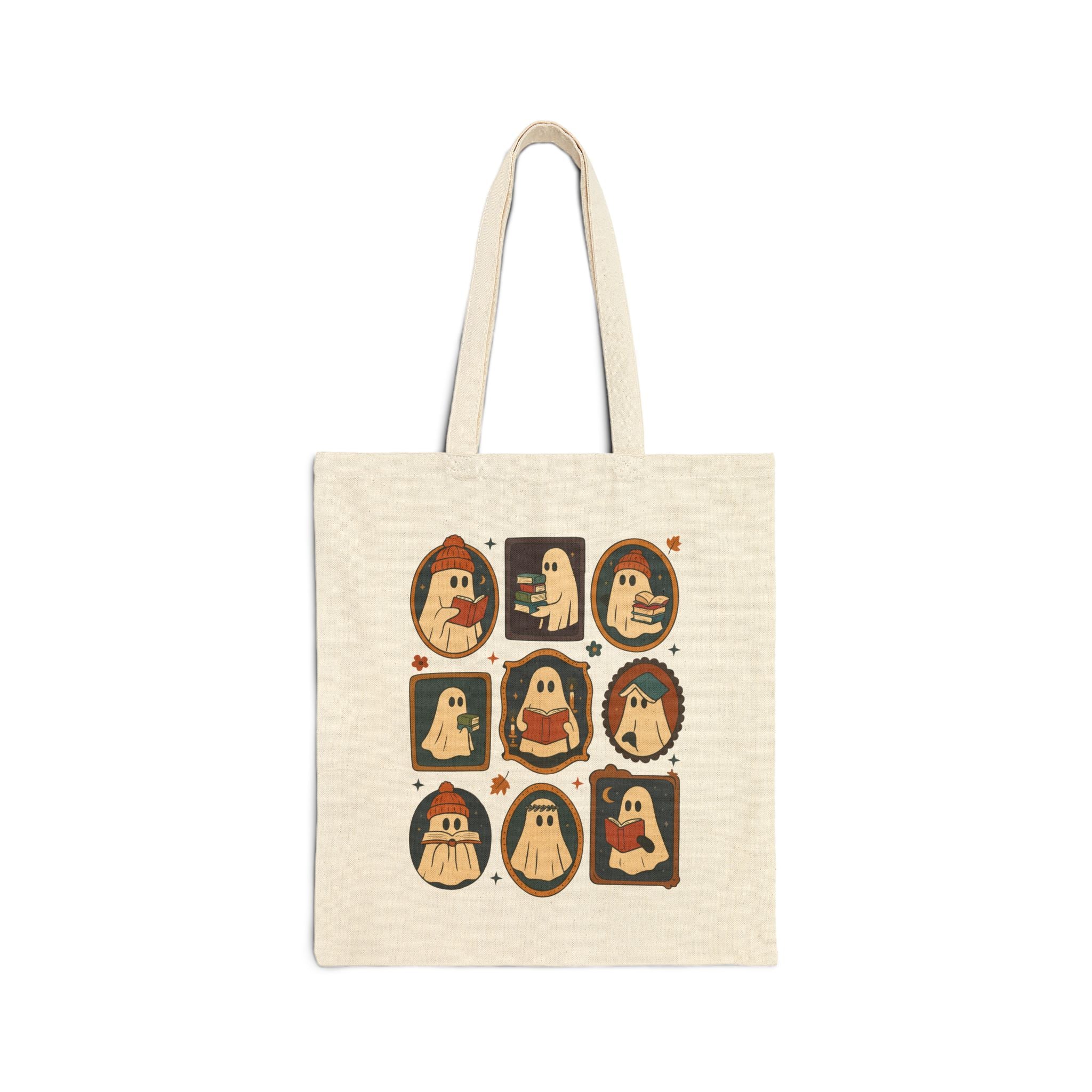 Ghostly Reads - Fall Canvas Tote Bag