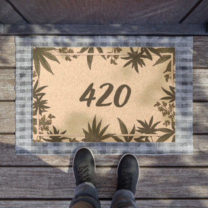 Doormat - Unique Cannabis-Inspired Welcome Mat, Stoner 420 Marijuana Lover Gift
