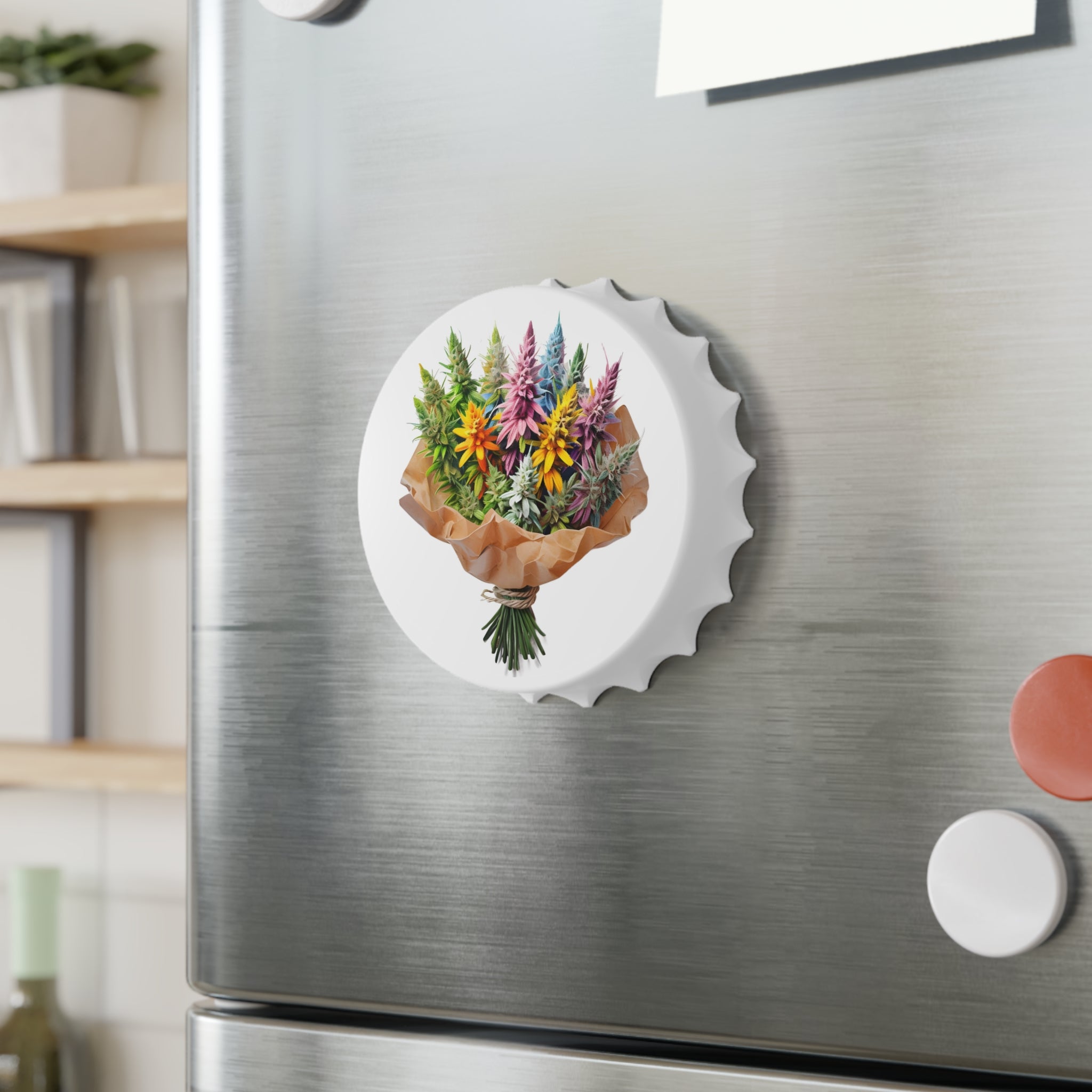 Cannabis Flowers Magnetic Bottle Opener