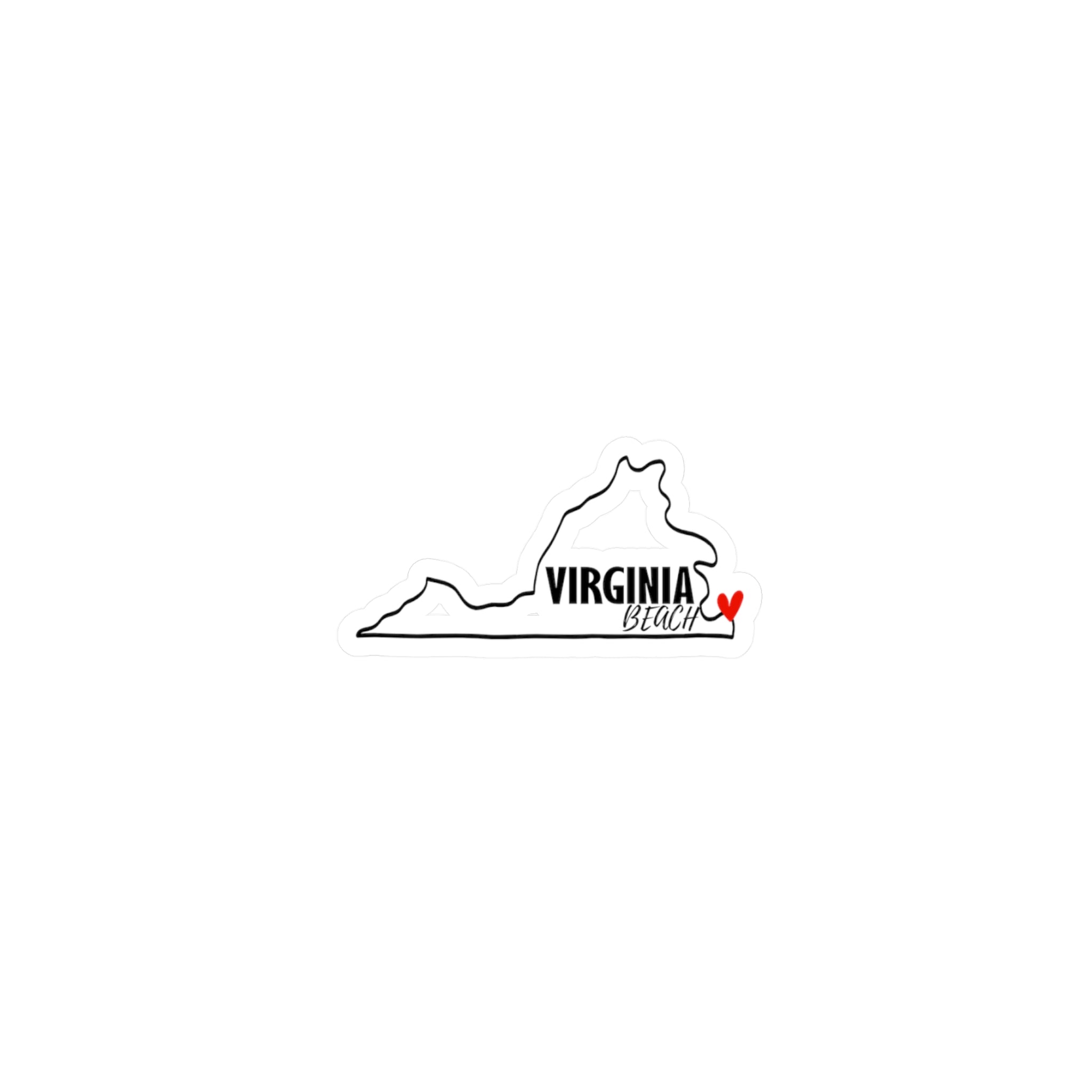 Virginia Beach Heart Sticker