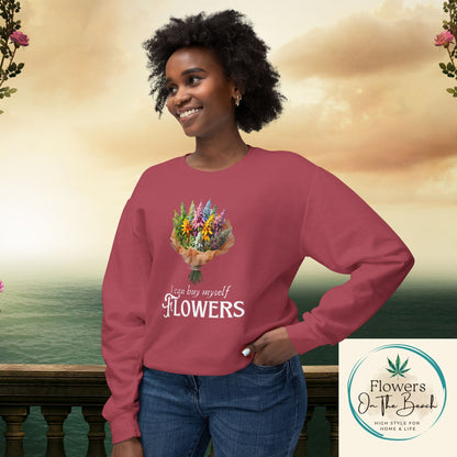 Empowerment Sweatshirt, I Can By Myself Flowers, Valentines Crewneck, Empower Women Sweatshirt, Weed Love Jumper, Stoner Sweatshirt, 420