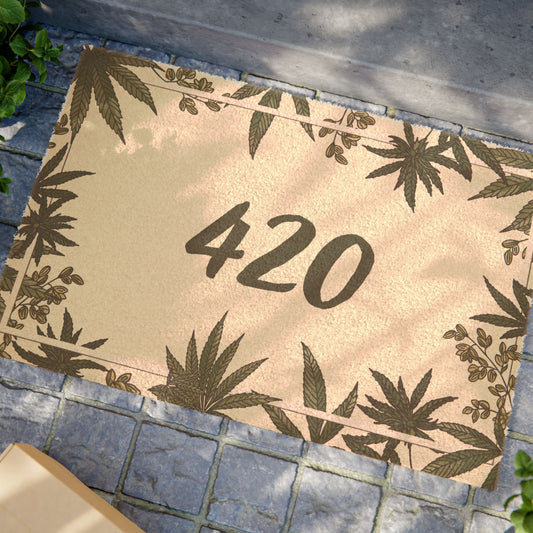 Doormat - Unique Cannabis-Inspired Welcome Mat, Stoner 420 Marijuana Lover Gift