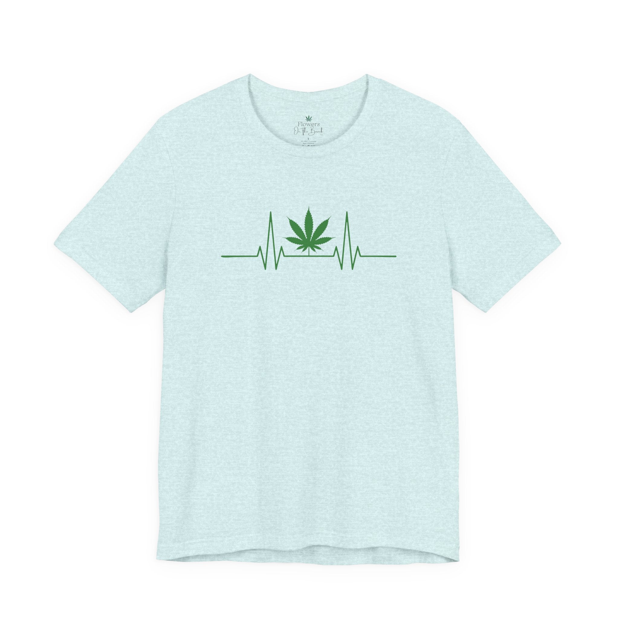 Weed Leaf Heartbeat Tee
