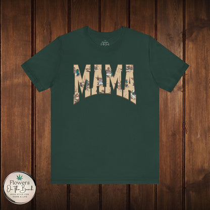 Mama Varsity Letters Duck Tee, Personalized Mama Tee, Mallard Duck Theme Shirt, Country Mama Apparel, Gift for Mom, Wildlife Lover Shirt
