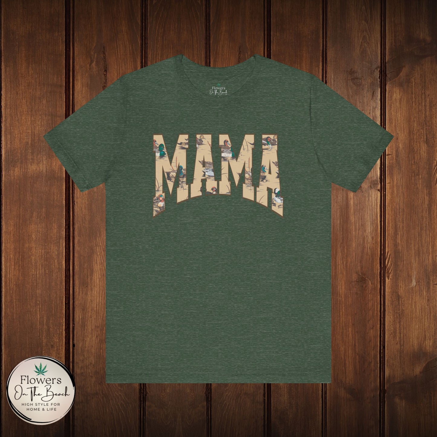 Mama Varsity Letters Duck Tee, Personalized Mama Tee, Mallard Duck Theme Shirt, Country Mama Apparel, Gift for Mom, Wildlife Lover Shirt