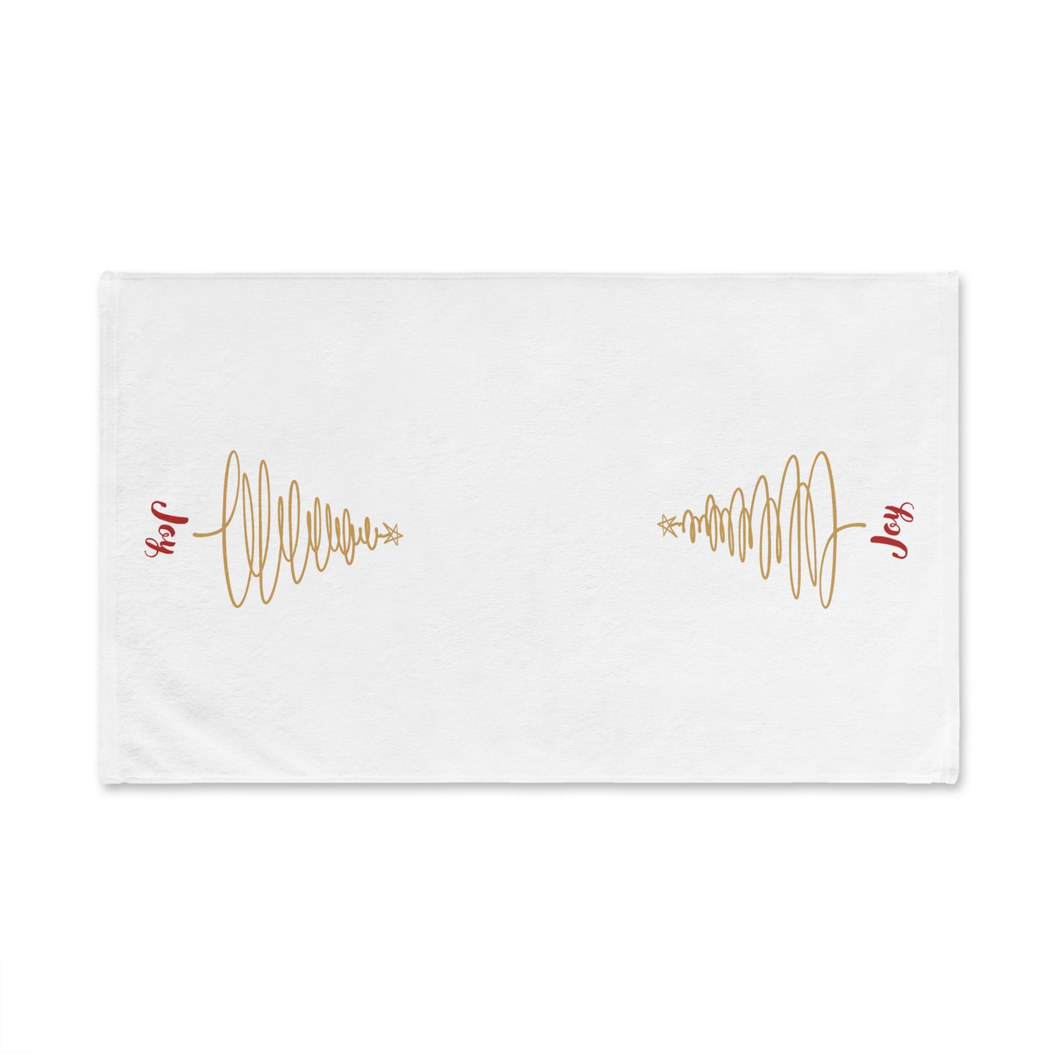 Joy - Minimalist Gold Christmas Tree Hand Towel