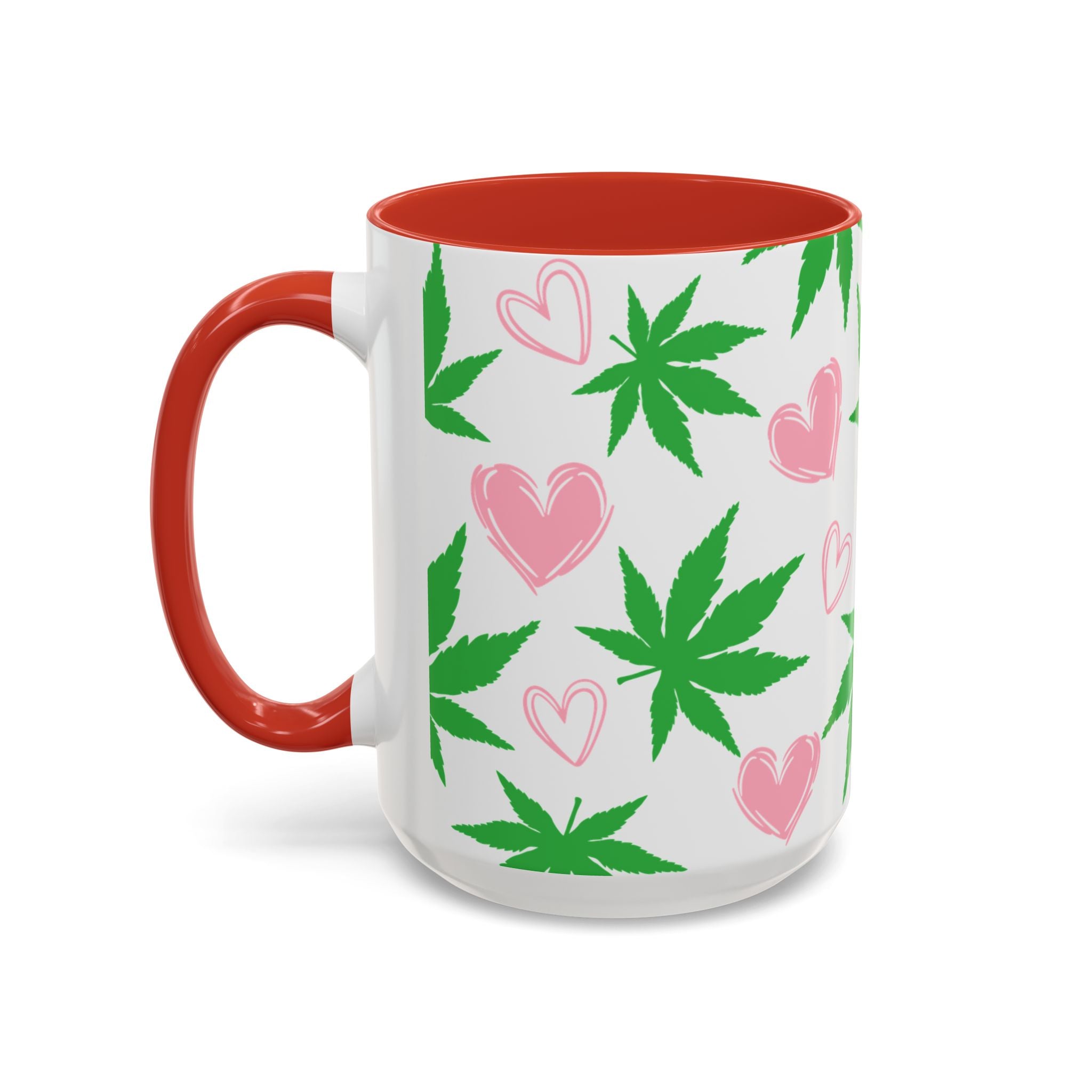 Hearts and Cannabis Ceramic Mug