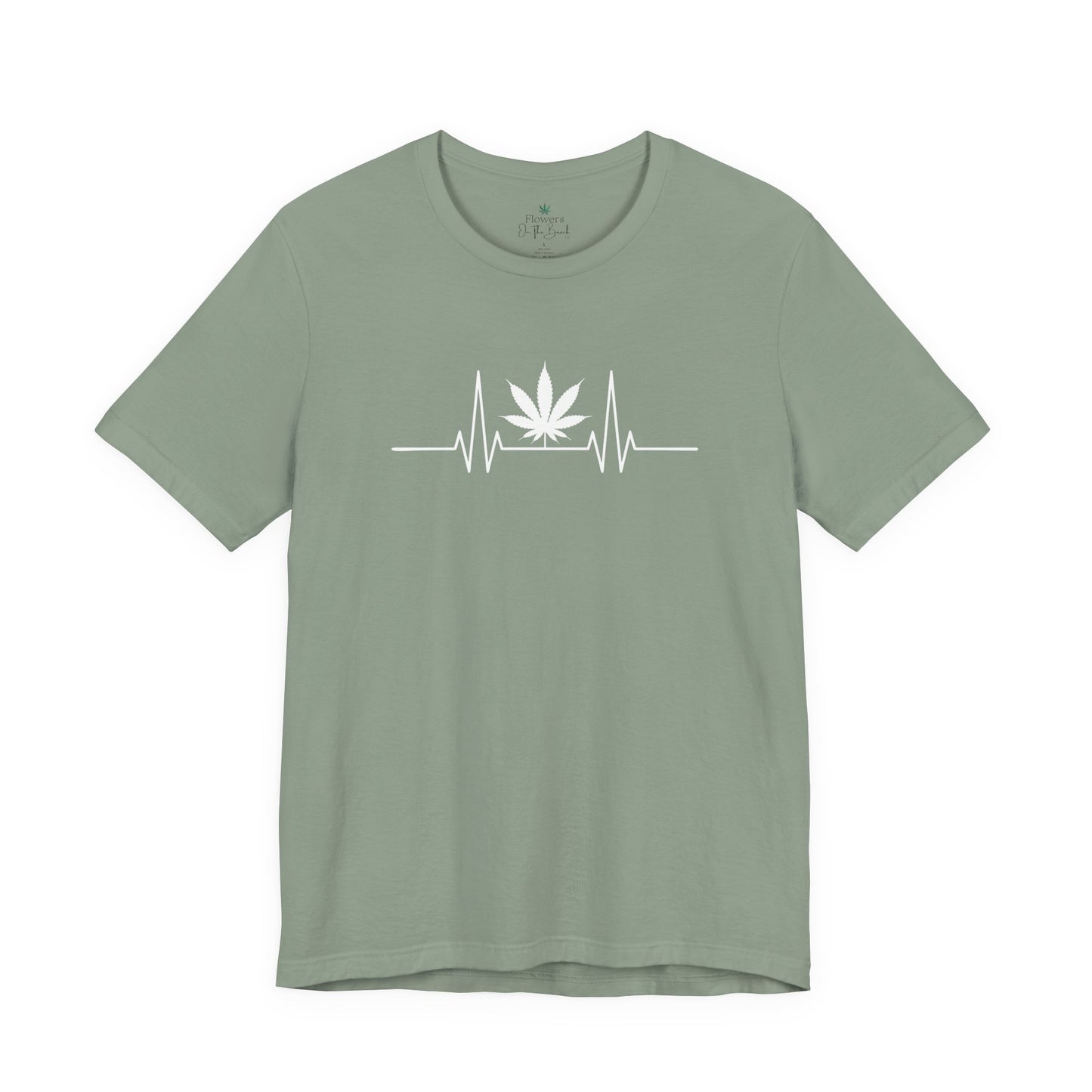 Weed Leaf Heartbeat T-Shirt, Marijuana Plant Tee, Cannabis Lover Shirt, 420 Gift, Unisex Jersey Top
