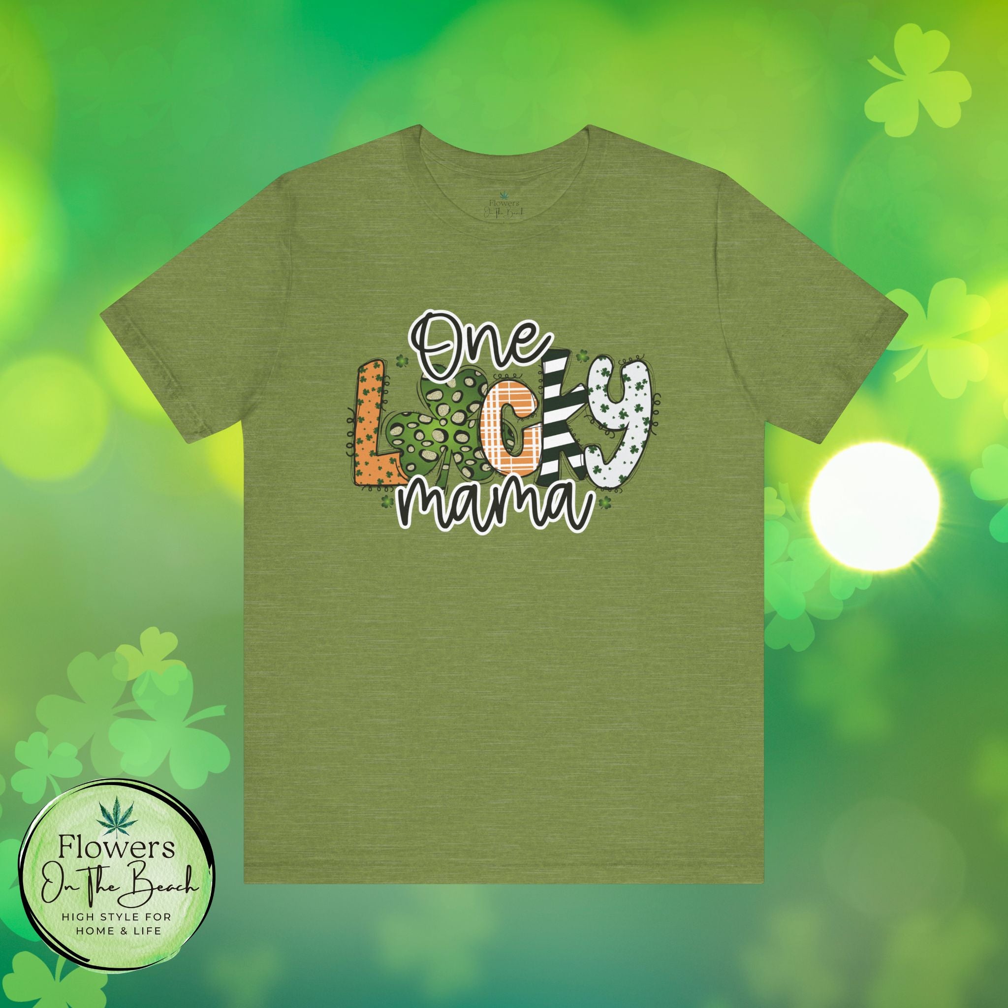 St Patrick's Day Cheetah Print Tee, Lucky Mama Tee