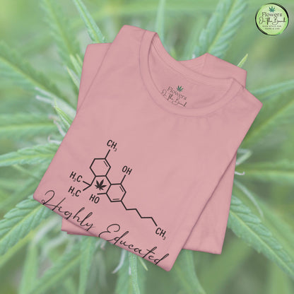 Stoner Pun Tee, Cannabis Chemistry Shirt, Highly Educated Tshirt, Funny Weed Top, Unisex Stoner Gift, 420 Apparel