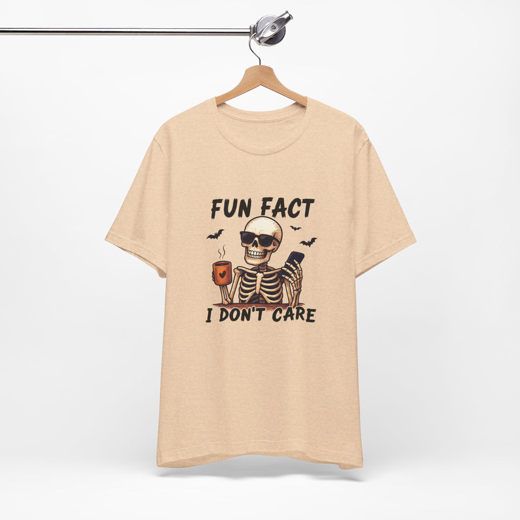Skeleton 'Fun Fact I Don't Care' Halloween Tee