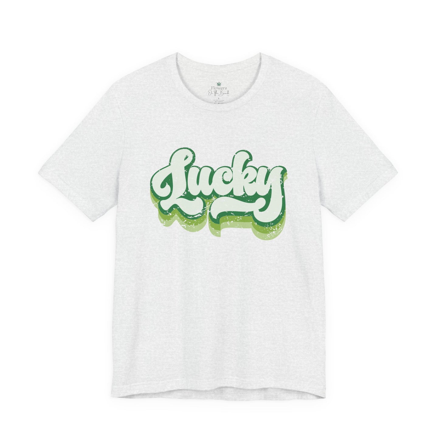 St Patrick's Day Lucky Tee, Simple Retro Unisex Jersey Shirt, Irish Shamrock Top, Green Clover T-Shirt Gift, Vintage Festival Clothing