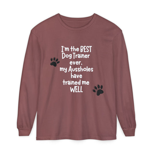 Custom Order; Dog Trainer Aussie Long Sleeve Shirt, Dog Trainer Gift, Dog Lover Gift