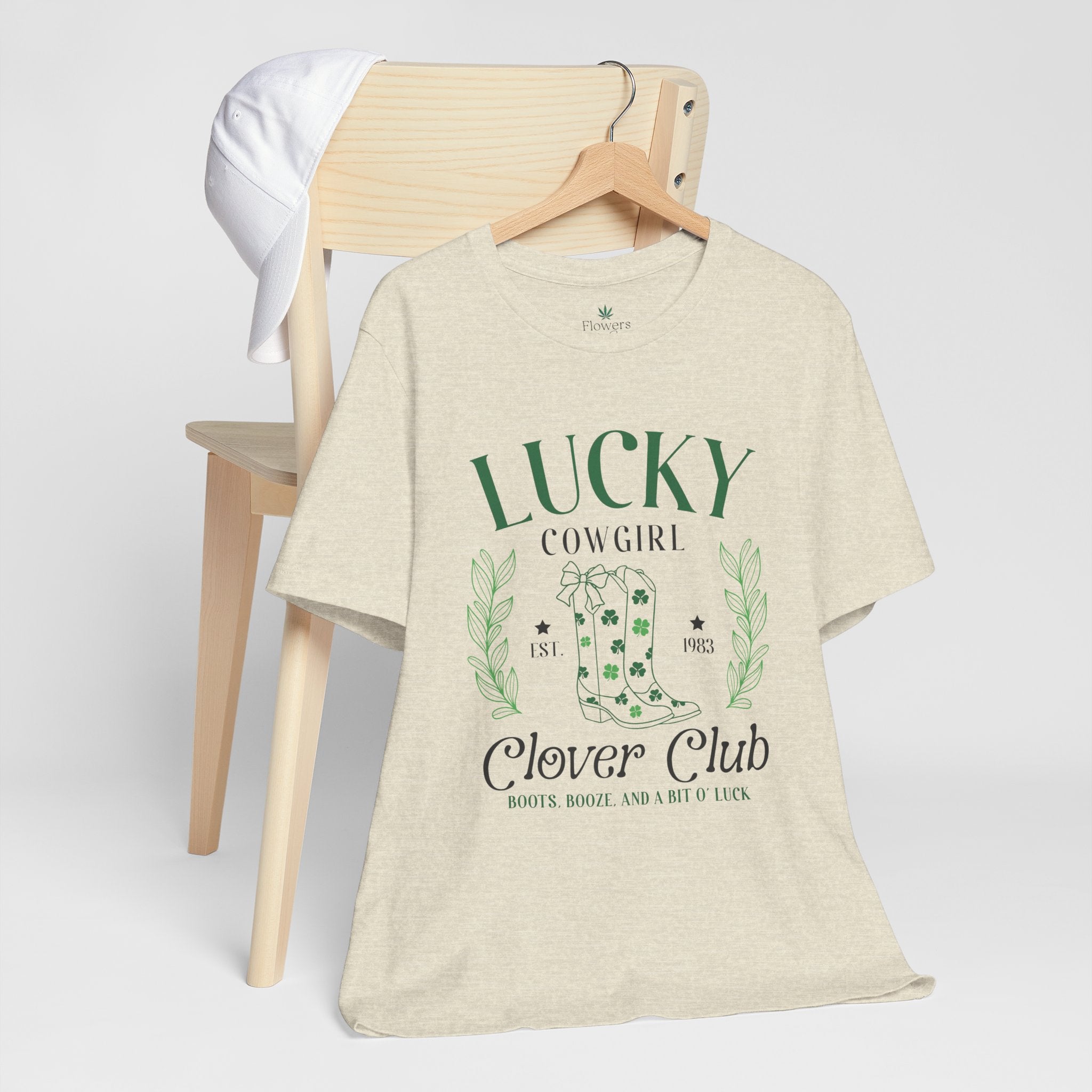 Cowgirl Boots Shamrock Lucky Cowgirl Clover Tee