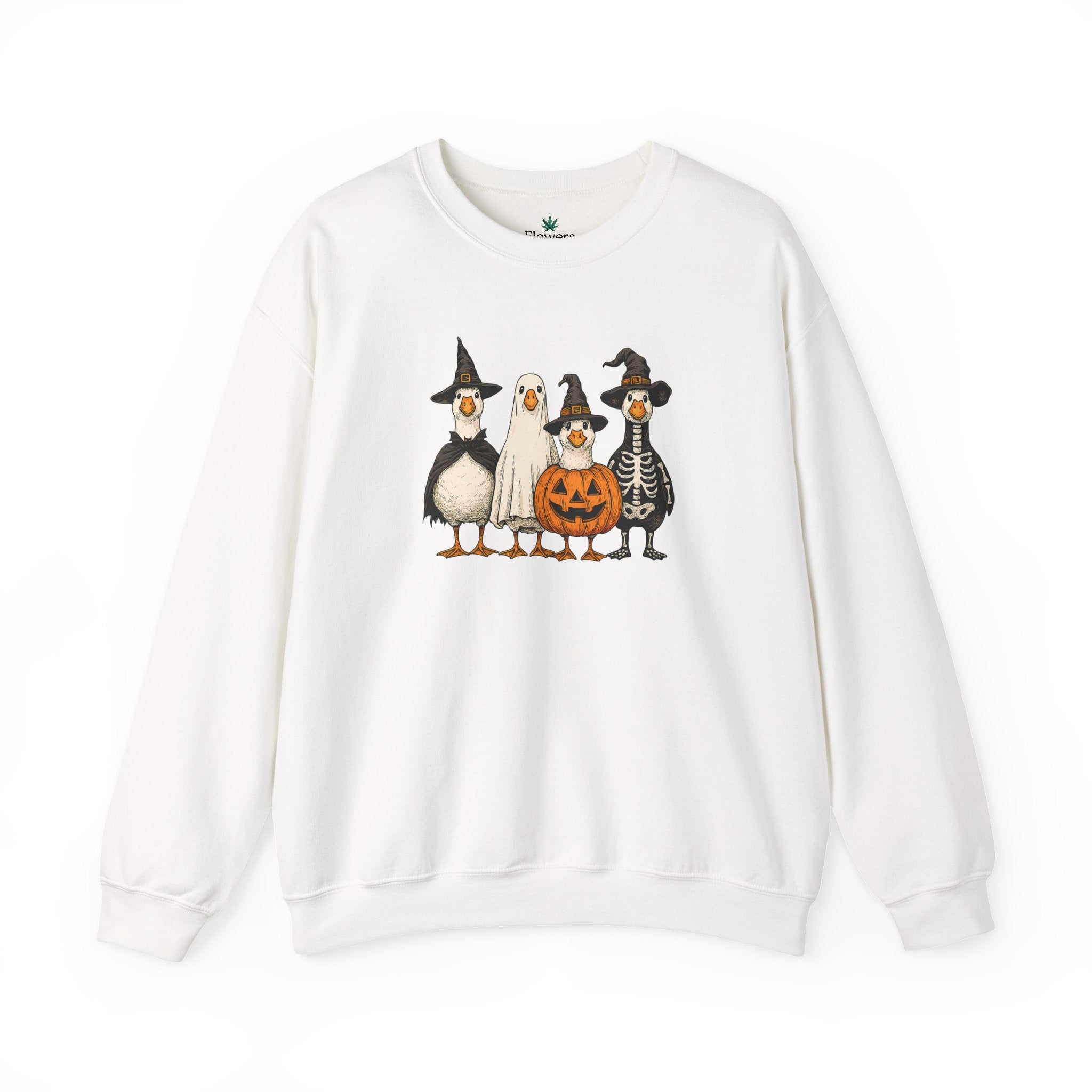 Spooky but Cute Halloween Duck Crewneck Sweatshirt