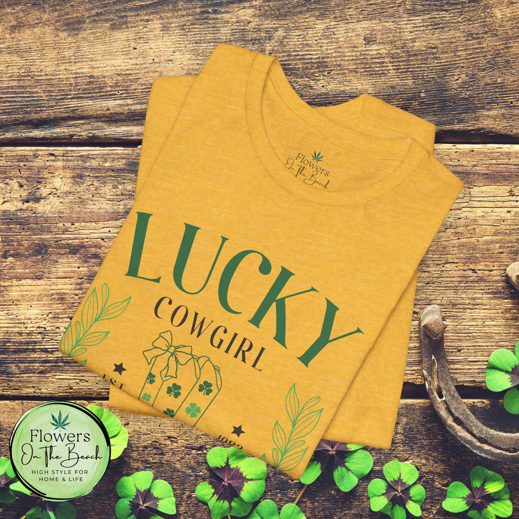 Cowgirl Boots Shamrock Lucky Cowgirl Clover Tee