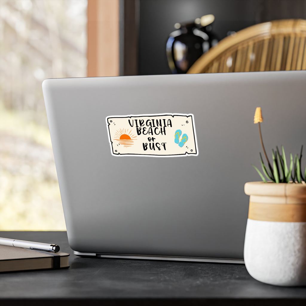 Virginia Beach or Bust Sticker