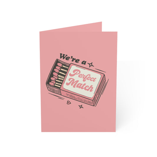 Greeting Card, Cute Love Notecard, Valentine's Day, Perfect Match Romantic Notecard, Love Note Card, Anniversary Card, Relationship