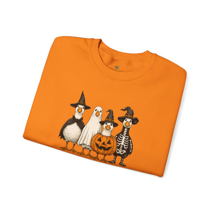 Cute Halloween Crewneck, Halloween Duck, Spooky Halloween Crewneck Sweatshirt, Funny Halloween Attire, Unisex Sweater for Fall, Cozy Sweatshirt, Pumpkin Decor