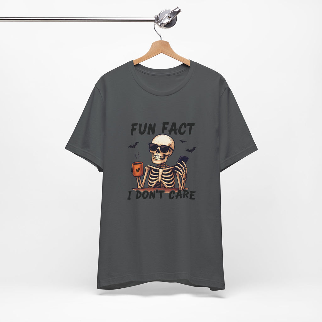 Skeleton 'Fun Fact I Don't Care' Halloween Tee