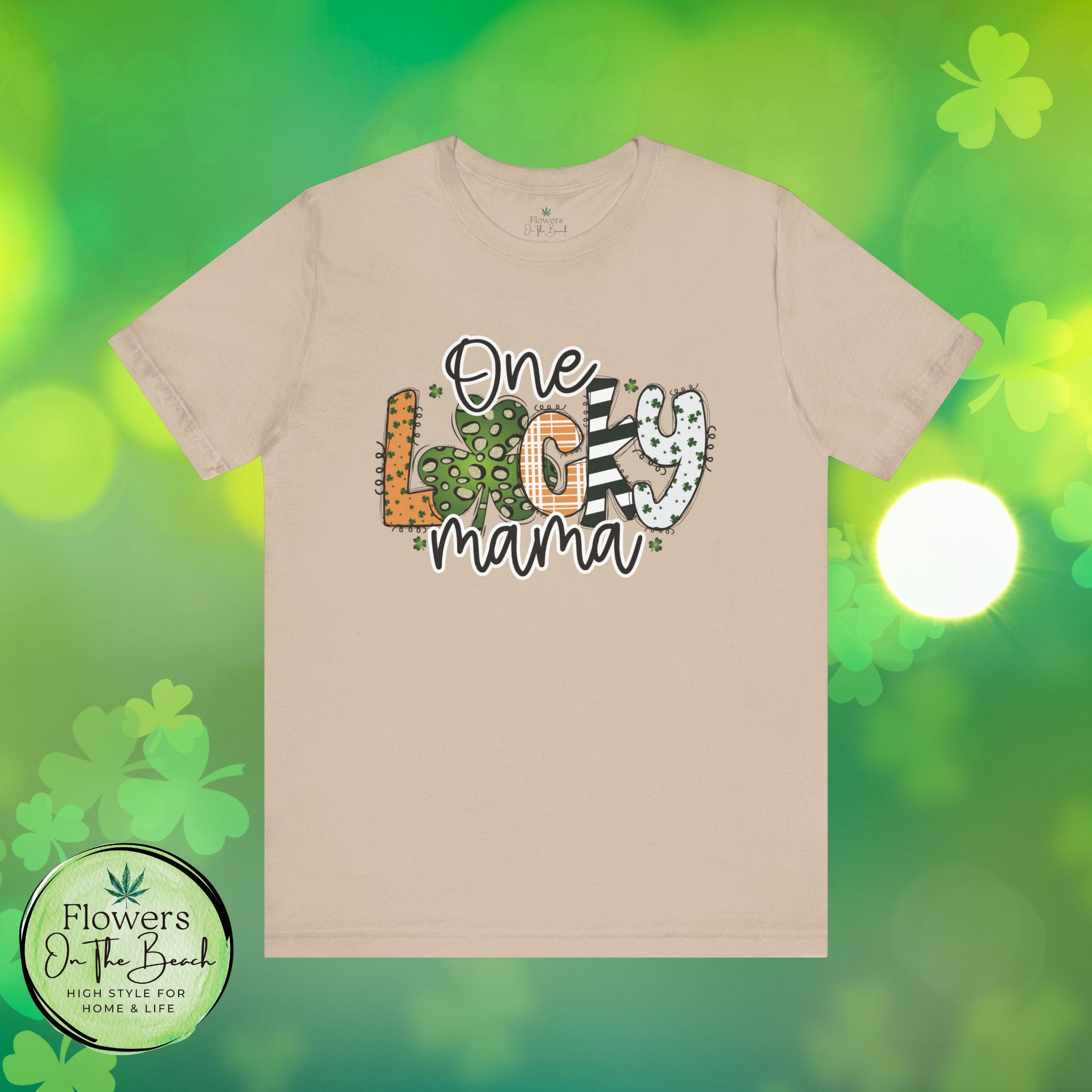 St Patrick's Day Cheetah Print Tee, Lucky Mama Tee
