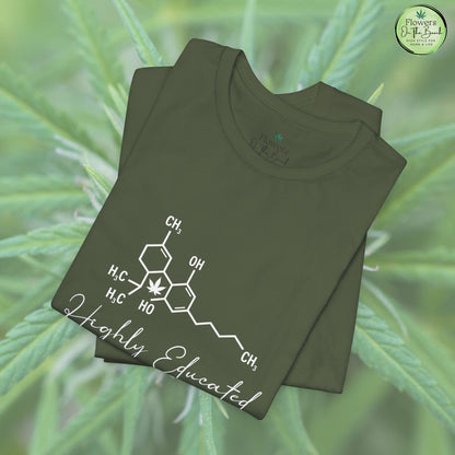 Stoner Pun Tee, Cannabis Chemistry Shirt, Highly Educated Tshirt, Funny Weed Top, Unisex Stoner Gift, 420 Apparel
