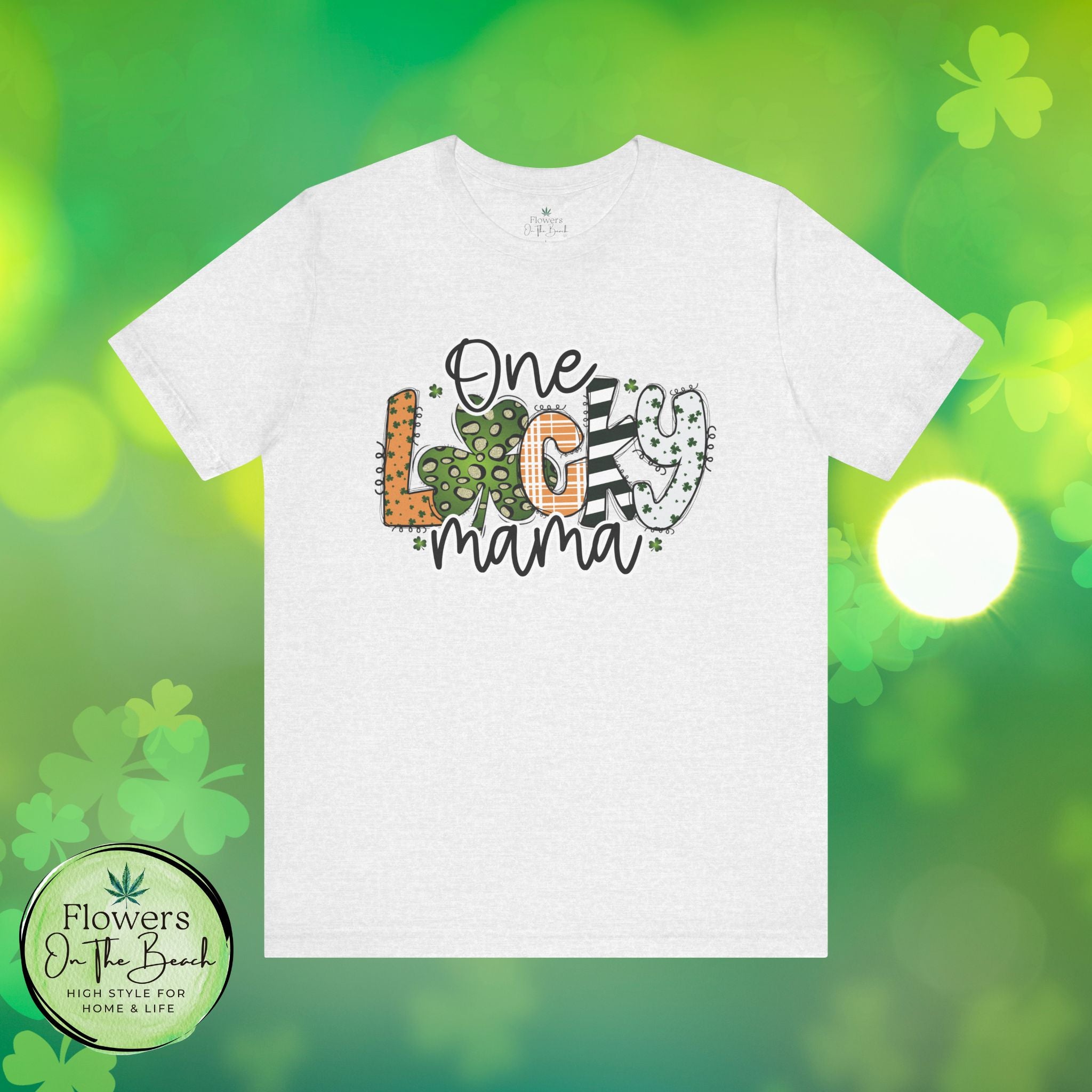 St Patrick's Day Cheetah Print Tee, Lucky Mama Tee