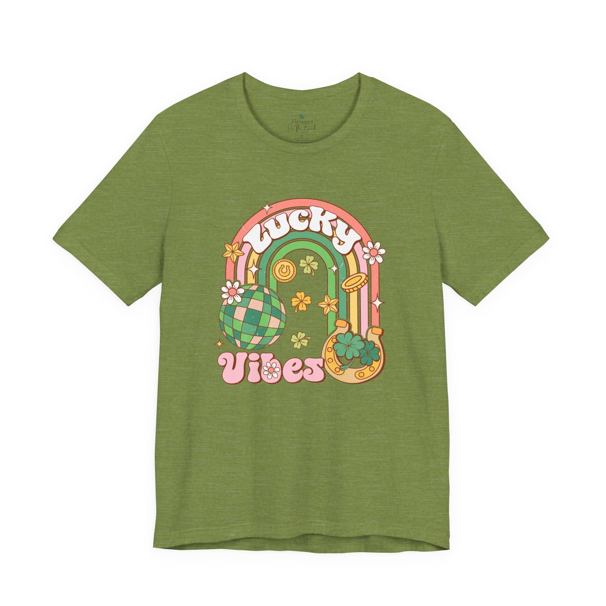 Lucky Vibes Rainbow Pot of Gold Retro Tee