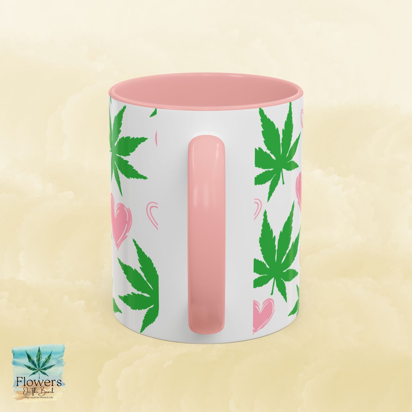Mug, Simple and Stylish Stoner Valentine's Day Coffee Cup, Romantic Weed Lover Gift, Cannabis Culture 420, 11 or 15oz