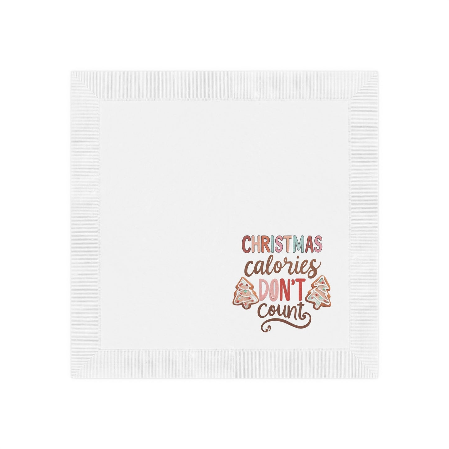 Christmas Calories Dinner Napkins, Christmas Cookie Napkins, Cute Christmas Party Napkins, Sweet Christmas